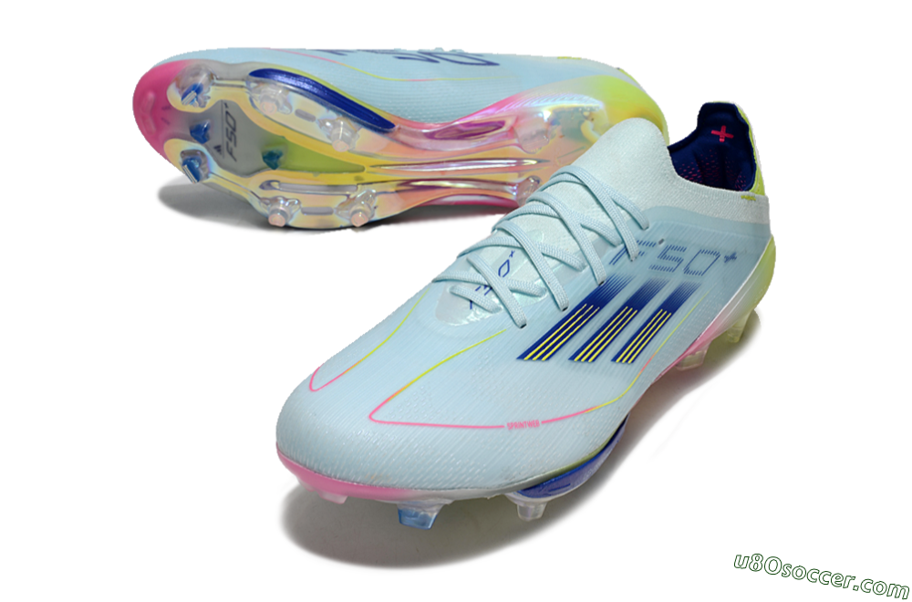 Adidas F50+ Lightstrike Pro FG Firm Ground Soccer Cleats - Jade/Blue/Yellow 3