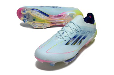 Adidas F50+ Lightstrike Pro FG Firm Ground Soccer Cleats - Jade/Blue/Yellow