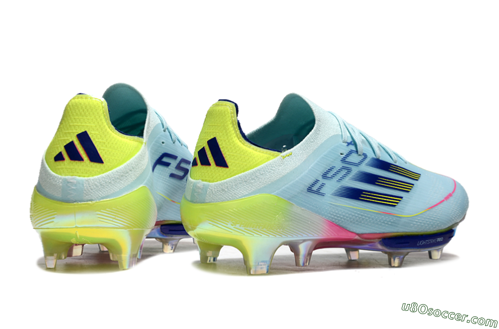 Adidas F50+ Lightstrike Pro FG Firm Ground Soccer Cleats - Jade/Blue/Yellow 6