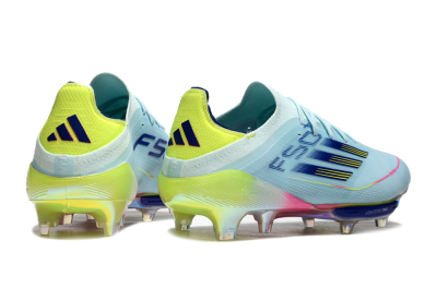Adidas F50+ Lightstrike Pro FG Firm Ground Soccer Cleats - Jade/Blue/Yellow