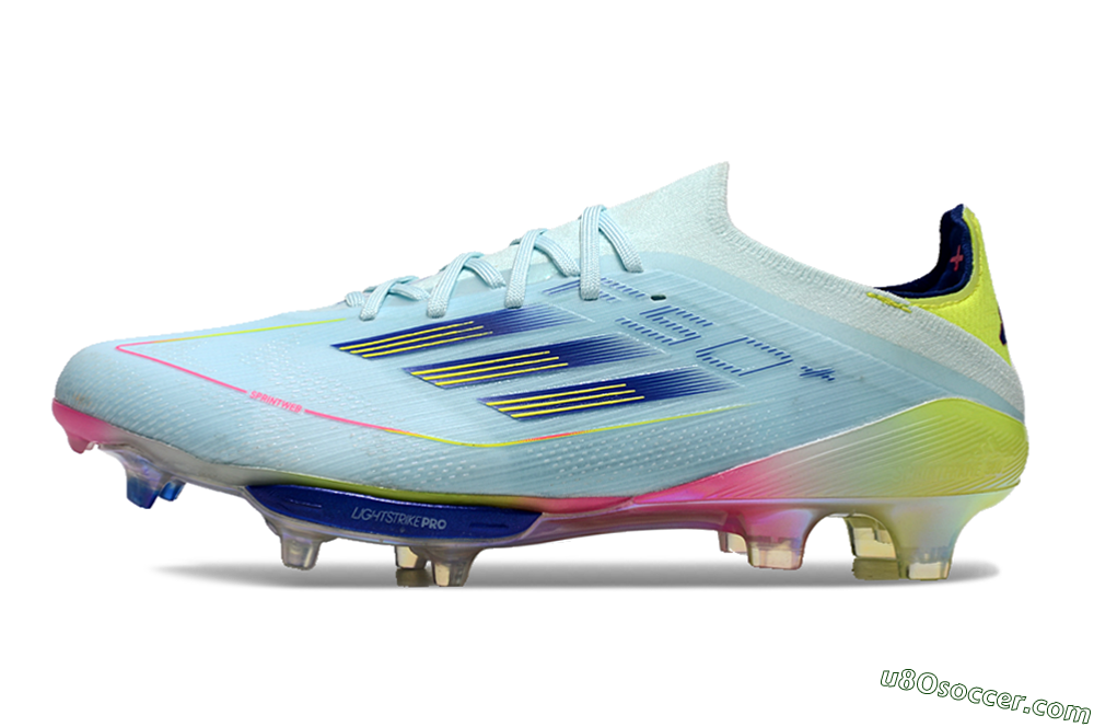 Adidas F50+ Lightstrike Pro FG Firm Ground Soccer Cleats - Jade/Blue/Yellow 2