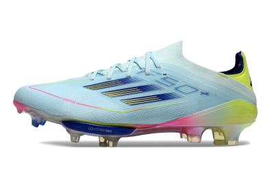 Adidas F50+ Lightstrike Pro FG Firm Ground Soccer Cleats - Jade/Blue/Yellow