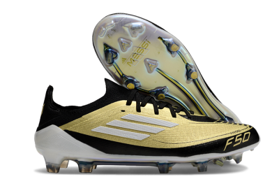 Adidas F50 Elite FG Firm Ground Soccer Cleats - Gold/Black/White