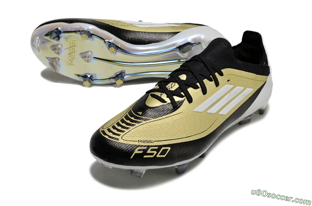 Adidas F50 Elite FG Firm Ground Soccer Cleats - Gold/Black/White