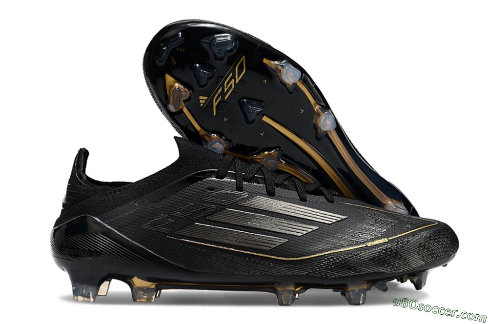 Adidas F50 Elite FG Firm Ground Soccer Cleats - Black/Silver/Gold 1
