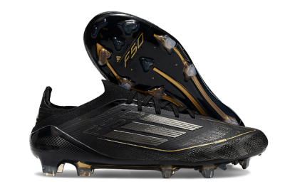 Adidas F50 Elite FG Firm Ground Soccer Cleats - Black/Silver/Gold