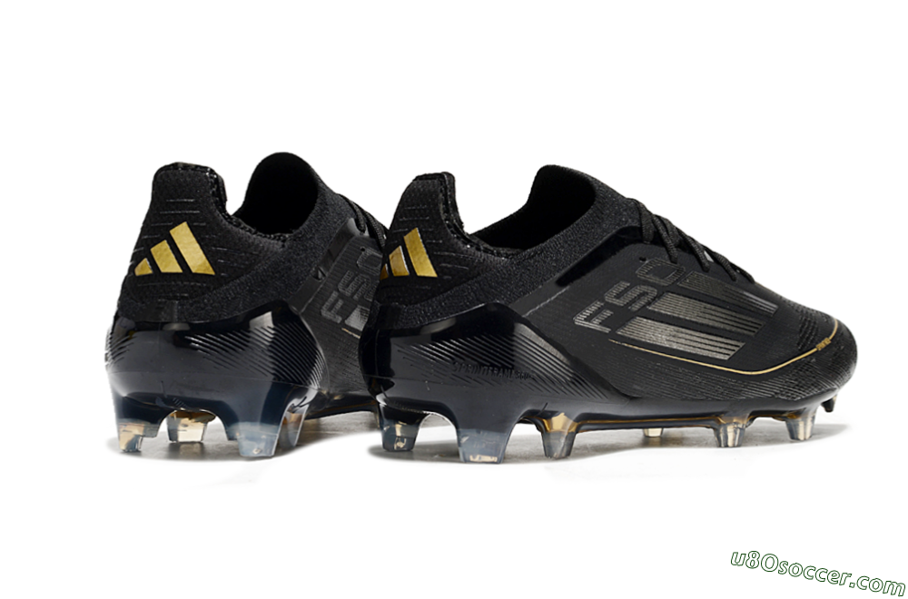 Adidas F50 Elite FG Firm Ground Soccer Cleats - Black/Silver/Gold 6