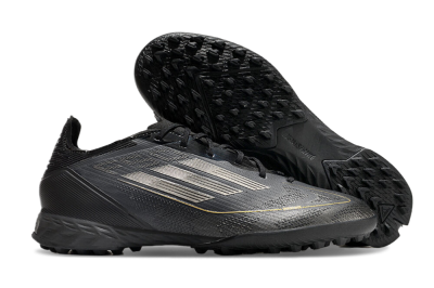 Adidas F50 Pro TF Artificial Turf Soccer Shoes - Black/Silver/Gold