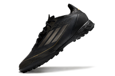 Adidas F50 Pro TF Artificial Turf Soccer Shoes - Black/Silver/Gold