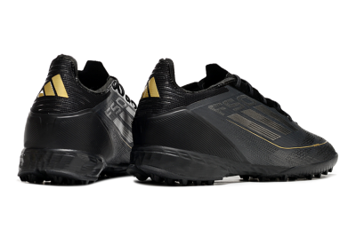 Adidas F50 Pro TF Artificial Turf Soccer Shoes - Black/Silver/Gold