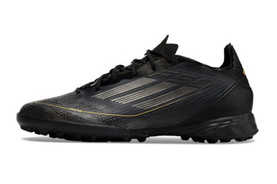 Adidas F50 Pro TF Artificial Turf Soccer Shoes - Black/Silver/Gold