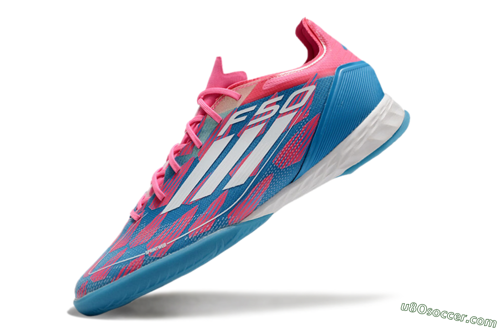 Adidas F50 Pro IC Indoor & Futsal Soccer Shoes - Blue/Red/White 5