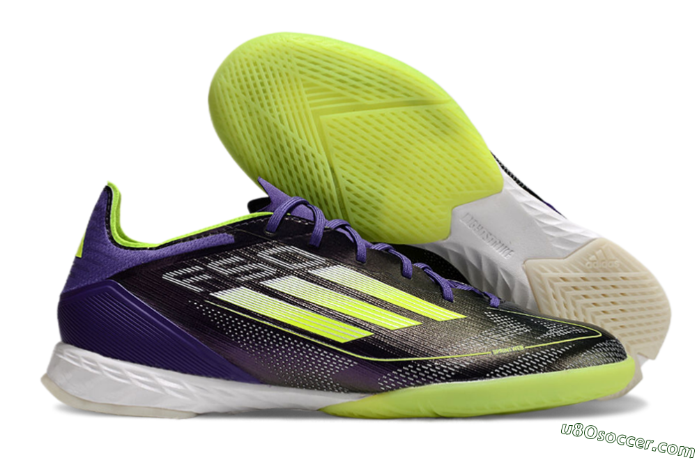 Adidas F50 Pro IC Indoor & Futsal Soccer Shoes - Purple/Yellow/White 1