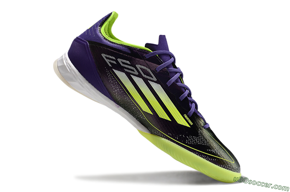 Adidas F50 Pro IC Indoor & Futsal Soccer Shoes - Purple/Yellow/White 4