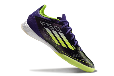 Adidas F50 Pro IC Indoor & Futsal Soccer Shoes - Purple/Yellow/White