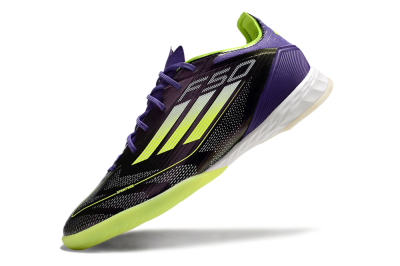 Adidas F50 Pro IC Indoor & Futsal Soccer Shoes - Purple/Yellow/White