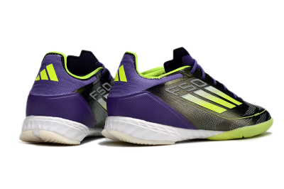 Adidas F50 Pro IC Indoor & Futsal Soccer Shoes - Purple/Yellow/White