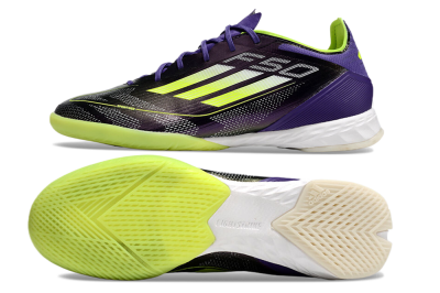 Adidas F50 Pro IC Indoor & Futsal Soccer Shoes - Purple/Yellow/White