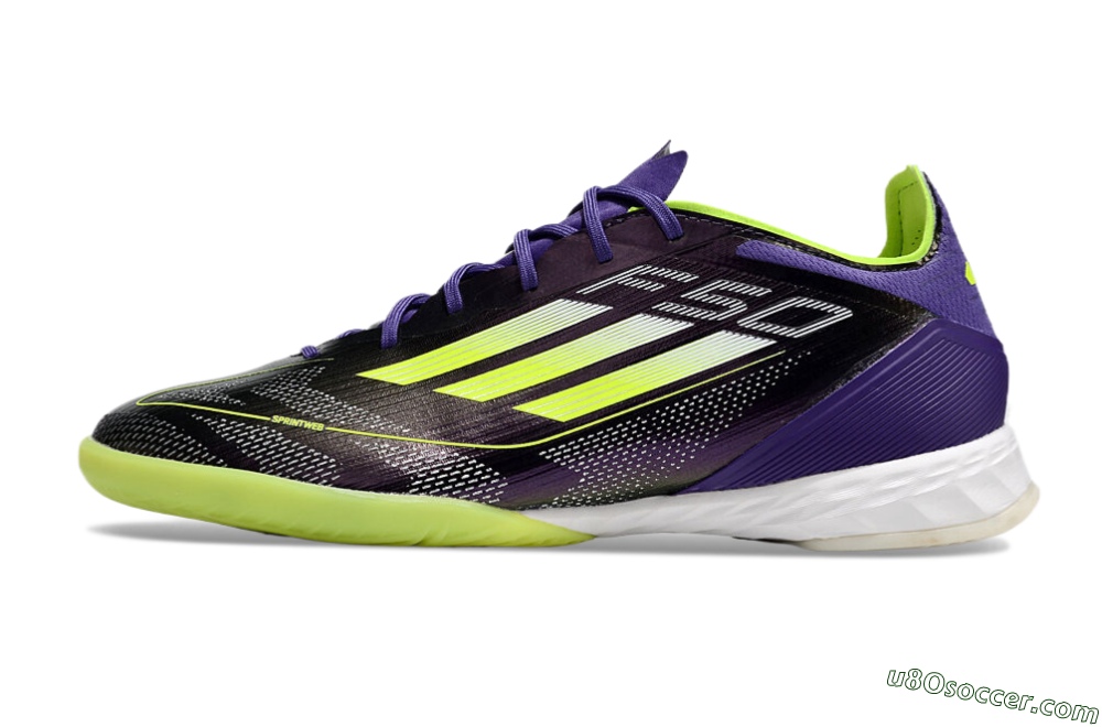Adidas F50 Pro IC Indoor & Futsal Soccer Shoes - Purple/Yellow/White 2