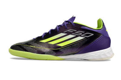 Adidas F50 Pro IC Indoor & Futsal Soccer Shoes - Purple/Yellow/White