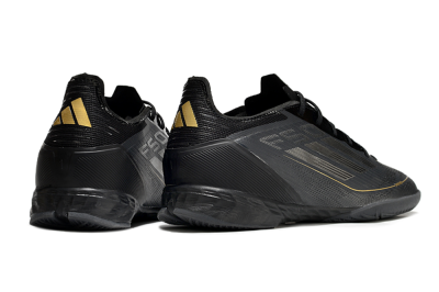 Adidas F50 Pro IC Indoor & Futsal Soccer Shoes - Black/Silver/Gold
