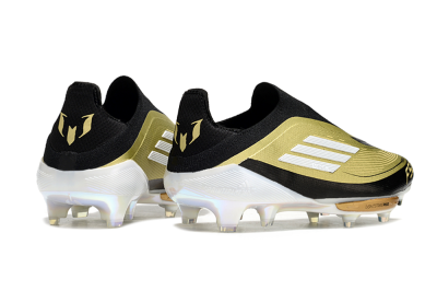 Adidas F50+ Lightstrike Pro Laceless FG Firm Ground Soccer Cleats - Gold/Black/White