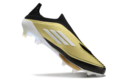 Adidas F50+ Lightstrike Pro Laceless FG Firm Ground Soccer Cleats - Gold/Black/White