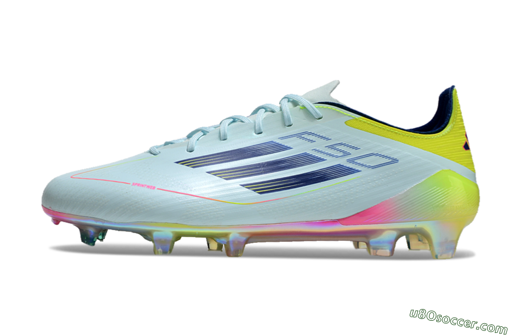 Adidas F50 Elite FG Firm Ground Soccer Cleats - Jade/Blue/Yellow 2