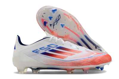 Adidas F50 Elite FG Firm Ground Soccer Cleats - White/Red/Blue
