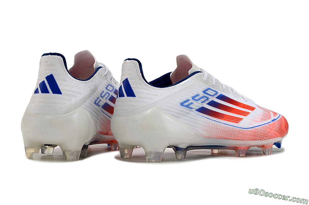 Adidas F50 Elite FG Firm Ground Soccer Cleats - White/Red/Blue 6