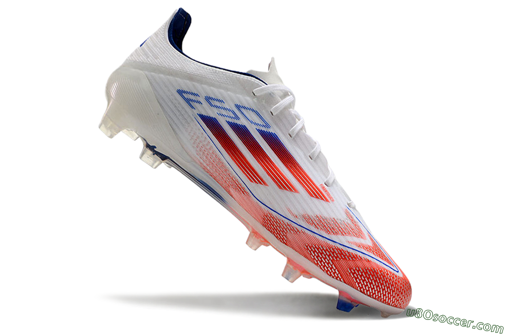 Adidas F50 Elite FG Firm Ground Soccer Cleats - White/Red/Blue 4