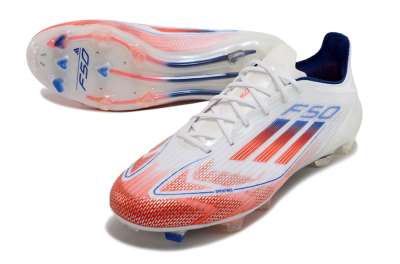 Adidas F50 Elite FG Firm Ground Soccer Cleats - White/Red/Blue