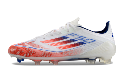 Adidas F50 Elite FG Firm Ground Soccer Cleats - White/Red/Blue