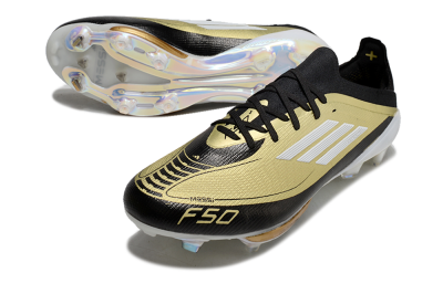 Adidas F50+ Lightstrike Pro FG Firm Ground Soccer Cleats - Gold/Black/White