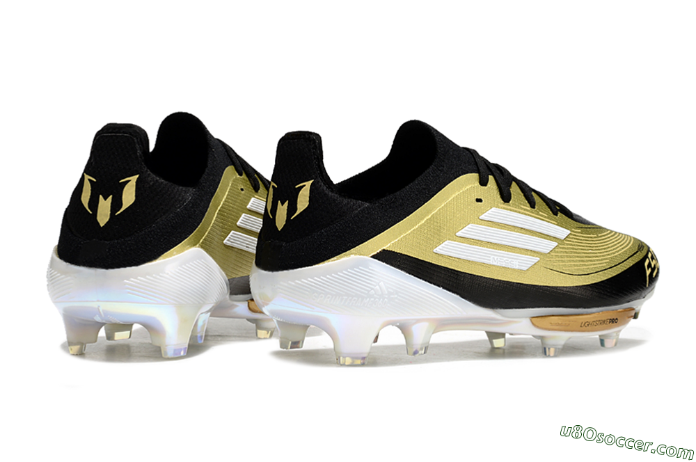Adidas F50+ Lightstrike Pro FG Firm Ground Soccer Cleats - Gold/Black/White 6