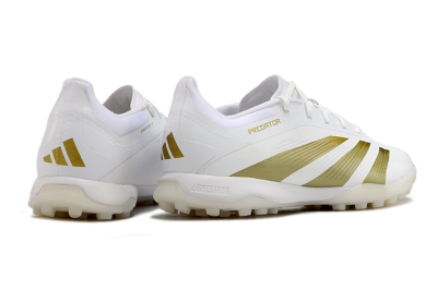 Adidas Predator 24 Elite TF Artificial Turf Soccer Shoes - Beige/White/Gold
