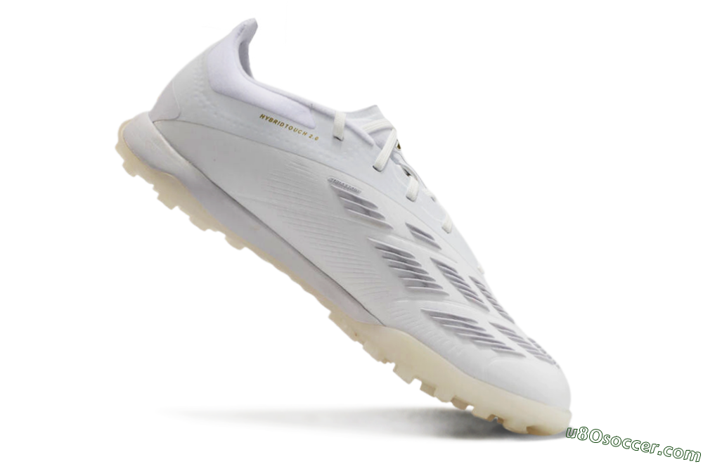 Adidas Predator 24 Elite TF Artificial Turf Soccer Shoes - Beige/White/Gold 4