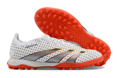 Adidas Predator 24 Elite TF Artificial Turf Soccer Shoes - White/Black/Red