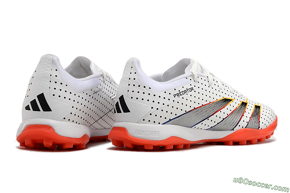 Adidas Predator 24 Elite TF Artificial Turf Soccer Shoes - White/Black/Red 6