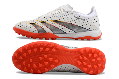 Adidas Predator 24 Elite TF Artificial Turf Soccer Shoes - White/Black/Red