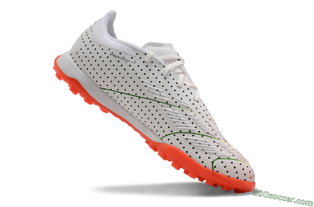 Adidas Predator 24 Elite TF Artificial Turf Soccer Shoes - White/Black/Red 4