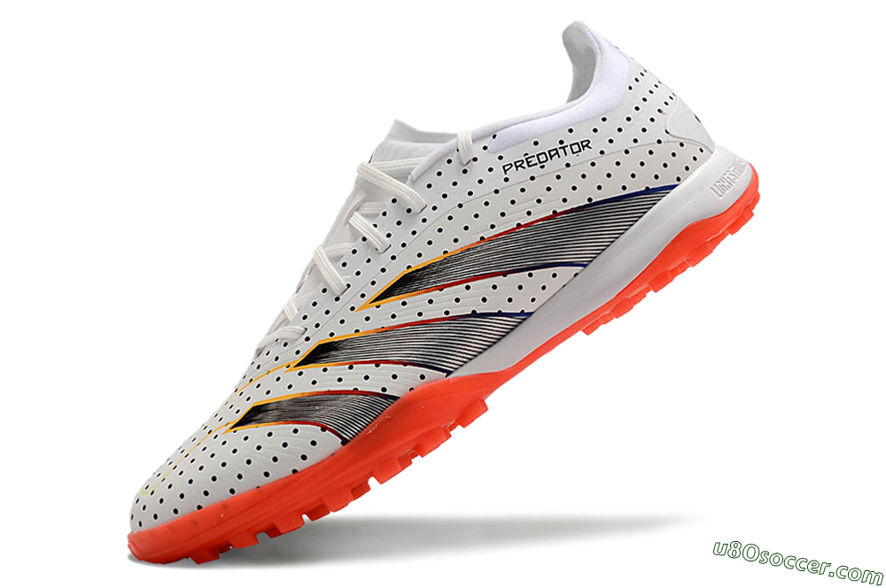 Adidas Predator 24 Elite TF Artificial Turf Soccer Shoes - White/Black/Red 5