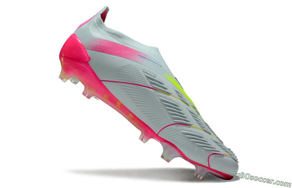 Adidas Predator Elite 24 Laceless FG Firm Ground Soccer Cleats - Jade/Blue/Pink 4