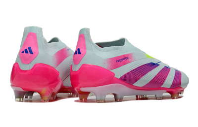 Adidas Predator Elite 24 Laceless FG Firm Ground Soccer Cleats - Jade/Blue/Pink