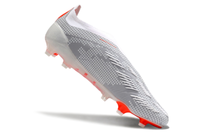 Adidas Predator Elite 24 Laceless FG Firm Ground Soccer Cleats - Grey/Red/White