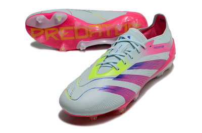 Adidas Predator 24 Elite FG Firm Ground Soccer Cleats - Jade/Blue/Pink