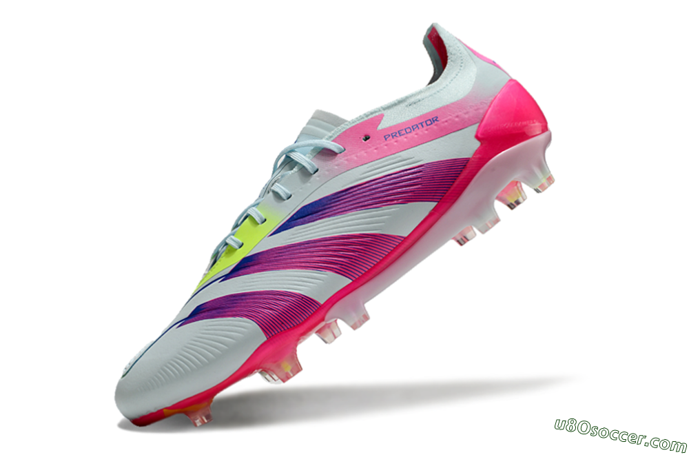 Adidas Predator 24 Elite FG Firm Ground Soccer Cleats - Jade/Blue/Pink 5