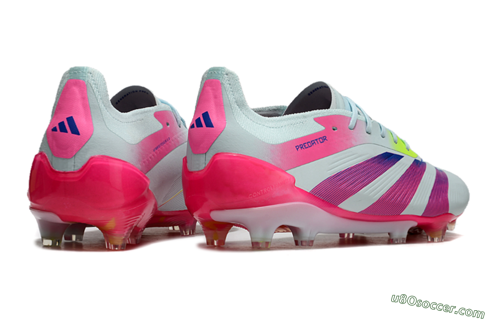 Adidas Predator 24 Elite FG Firm Ground Soccer Cleats - Jade/Blue/Pink 6