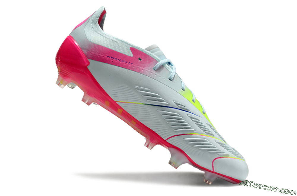 Adidas Predator 24 Elite FG Firm Ground Soccer Cleats - Jade/Blue/Pink 4