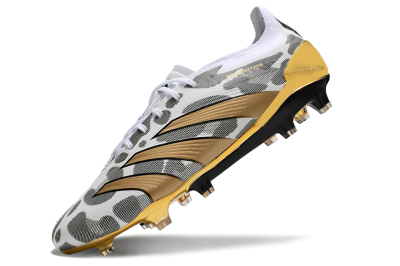 Adidas Predator 24 Elite FG Firm Ground Soccer Cleats - White/Black/Gold